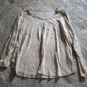 White and Brown Stripe Shirt